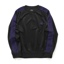 Track Crew Neck Shirt - Poly Smooth - Black