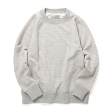 RAFFY HIGH-CREW NECK P/O plain- Gray