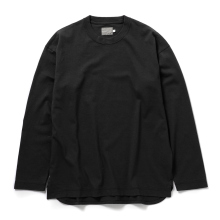 AGED COTTON TEE (L/S) - Black