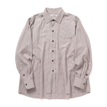 MAATEE&SONS / マーティーアンドサンズ | over shirts SILK RAYON CHECK - Pink Gray