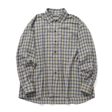 MAATEE&SONS / マーティーアンドサンズ | over shirts SILK RAYON CHECK - Blue Yellow