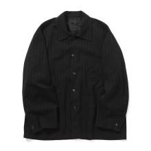 URU / ウル | WOOL SILK LINEN - COVERALL JACKET - Black