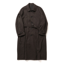 ssstein / シュタイン | WOOL DOESKIN OVERSIZED INVESTIGATED COAT - Grey Brown