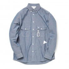 and wander / アンドワンダー|dungaree shirt (M) - Blue