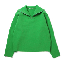 SILK WOOL CAMEL MIX KNIT P/O - Mix Green