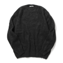 AURALEE / オーラリー | BRUSHED SUPER KID MOHAIR KNIT P/O (メンズ) - Ink Black