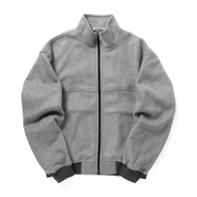 AURALEE / オーラリー | PURE SILK COMFORT FLEECE ZIP BLOUSON (メンズ) - Top Gray