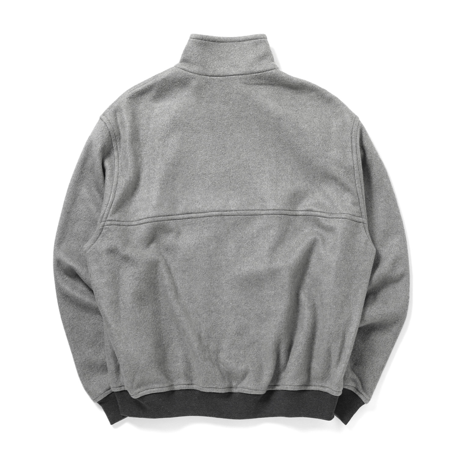 PURE SILK COMFORT FLEECE ZIP BLOUSON (メンズ) - Black 背面