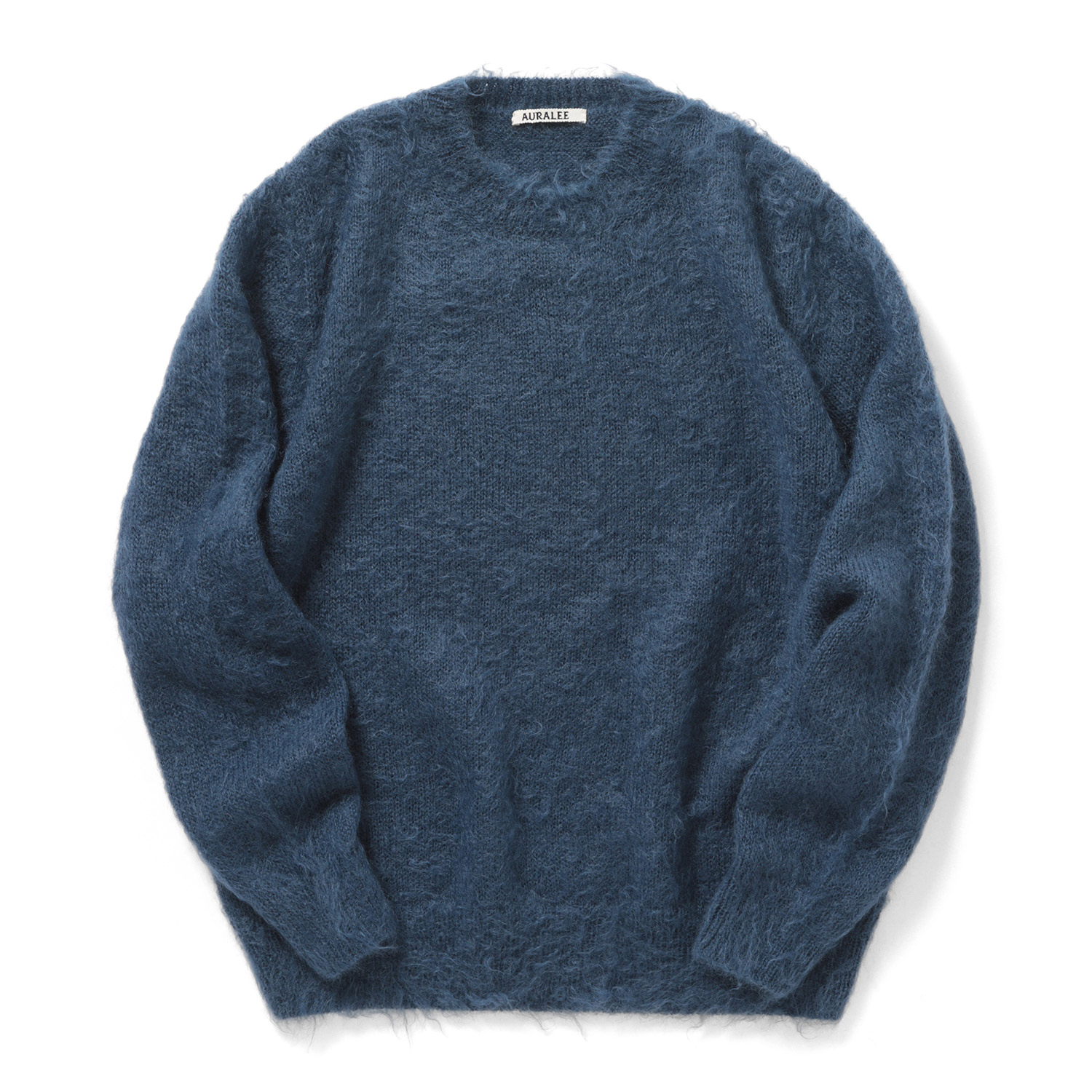 BRUSHED SUPER KID MOHAIR KNIT P/O - Jade Green