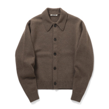 AURALEE / オーラリー | SUPER FINE WOOL KNIT SHIRT CARDIGAN (メンズ) - Top Brown