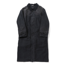 AURALEE / オーラリー | GARMENT-DYED ORGANIC COTTON HEAVY MOLESKIN COAT (メンズ) - Faded Black