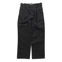 AURALEE / オーラリー | GARMENT-DYED FINX CHINO ONE-TUCK WIDE PANTS (メンズ) - Black