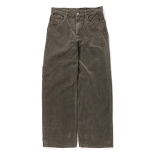 AURALEE / オーラリー | GARMENT-DYED FINX CORDUROY 5P WIDE PANTS (メンズ) - Olive Brown