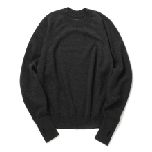 AGING WOOL SIGNATURE CREW NECK - Charcoal