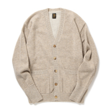 BABY ALPACA KURUMI TENJIKU V CARDIGAN - Beige