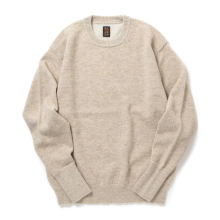 BABY ALPACA KURUMI TENJIKU CREW NECK - Beige