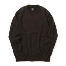 BABY ALPACA KURUMI TENJIKU CREW NECK - Brown