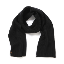 BATONER / バトナー | SOLID WOOL MUFFLER (ユニセックス) - Black