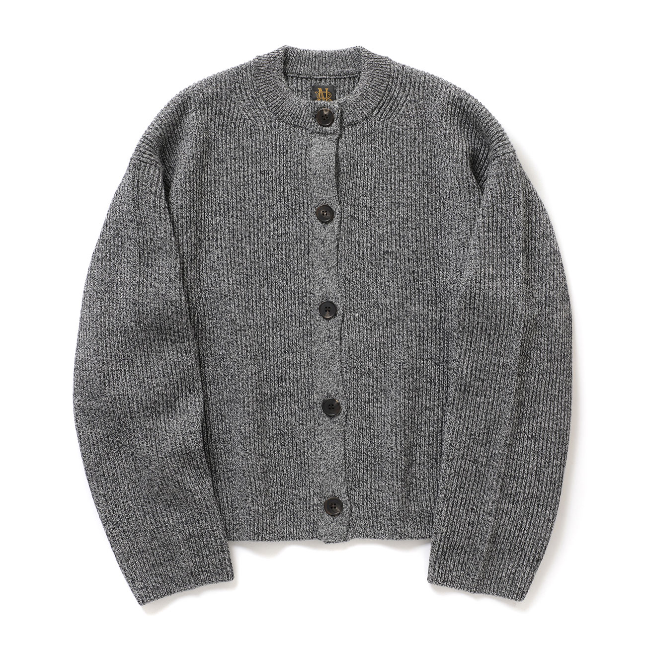 SOLID WOOL RIB CREW CARDIGAN (レディース)