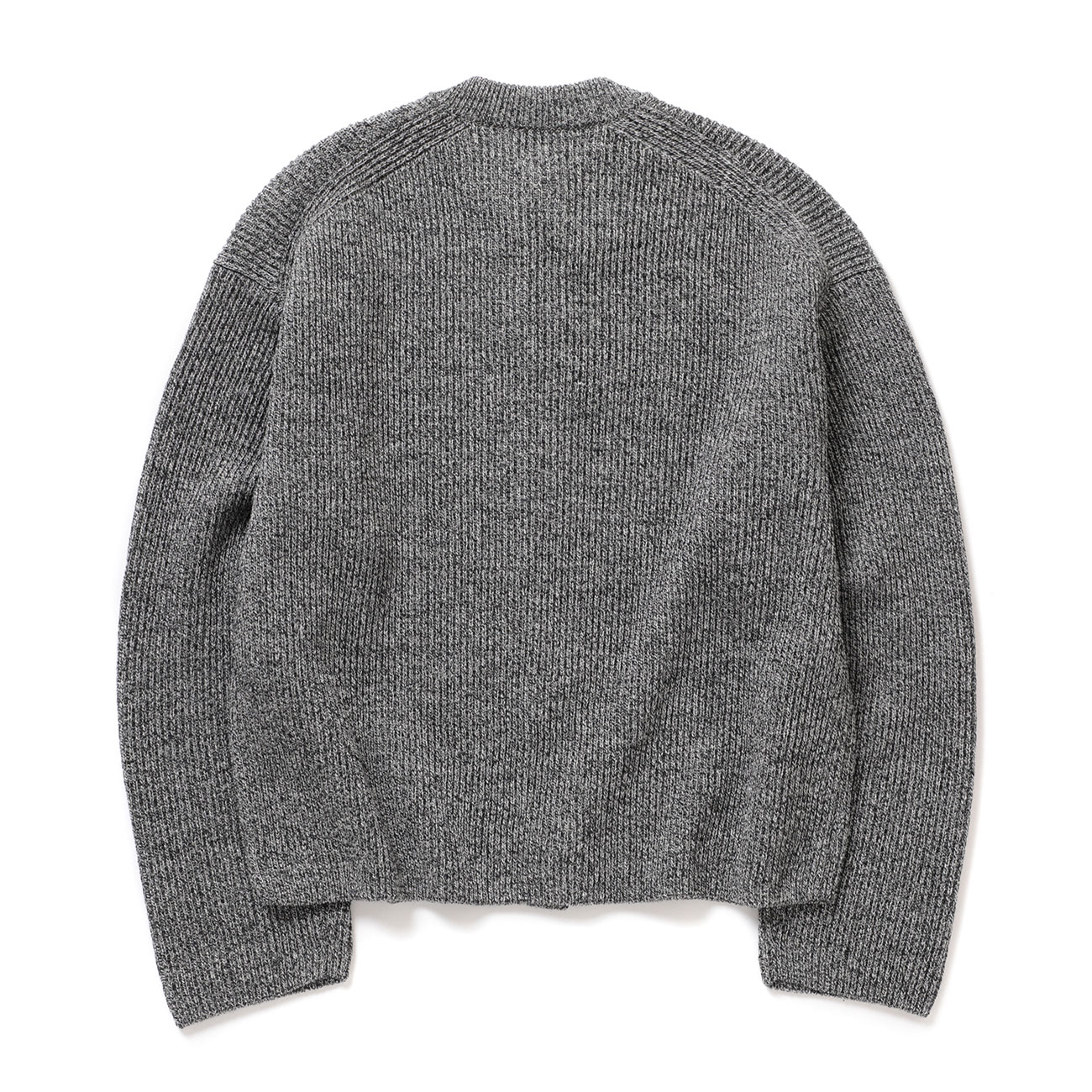 SOLID WOOL RIB CREW CARDIGAN (レディース) 後ろ