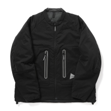 and wander / アンドワンダー | airflow light collarless jacket - Black