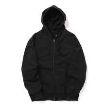 COMOLI / コモリ | コットン裏毛 ジップパーカ - Black