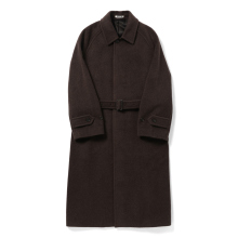 AURALEE / オーラリー | SUPER FINE WOOL MOSSER SOUTIEN COLLAR COAT (メンズ) - Top Brown