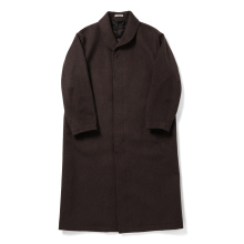 AURALEE / オーラリー | SUPER FINE WOOL MOSSER SHAWL COLLAR COAT (メンズ) - Top Brown