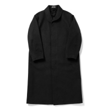 AURALEE / オーラリー | SUPER FINE WOOL MOSSER SHAWL COLLAR COAT (メンズ) - Black