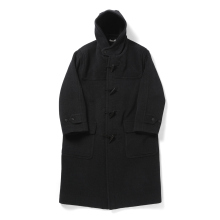 AURALEE / オーラリー | WOOL HERRINGBONE DUFFLE COAT (メンズ) - Dark Charcoal