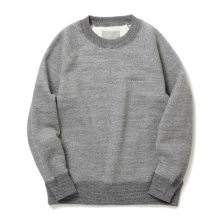 RAFFY HIGH-CREW NECK P/O brushed Charcoal