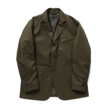 Smoking Jacket - Cotton 8W Corduroy - Dk.Olive
