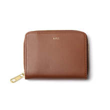 Emmanuelle コンパクトウォレット - zip gold - Hazelnuts