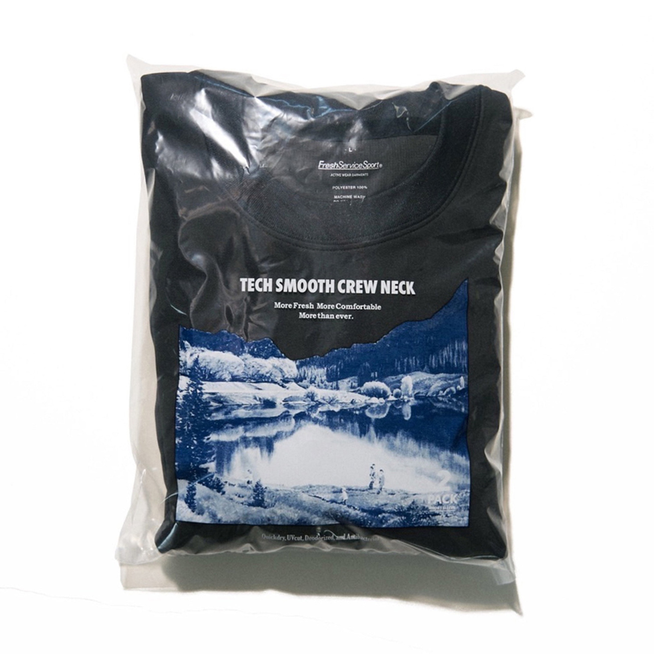 2-PACK TECH SMOOTH L/S CREW NECK パッケージ