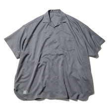 COOLFIBER OPEN COLLAR S/S SHIRT - H.Gray