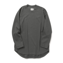 CRAPE DOUBLE-KNIT TEE L/S - Charcoal