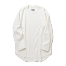 CRAPE DOUBLE-KNIT TEE L/S - White