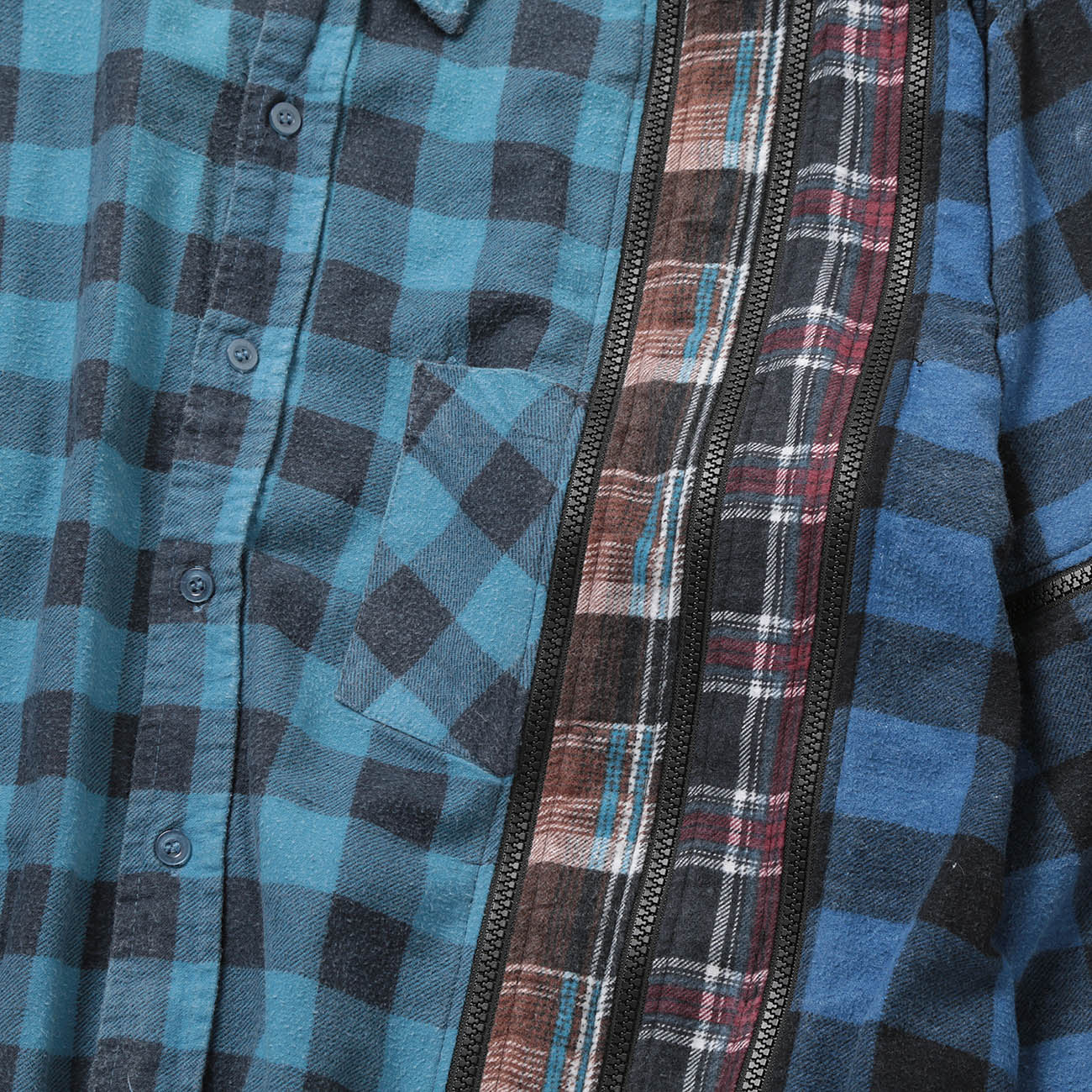 Rebuild by Needles - 7 Cuts Zipped Shirt / Wide - Fサイズ_1 背面
