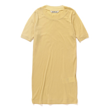 AURALEE / オーラリー | SUPER HIGH GAUGE SHEER RIB TEE (レディース) - Mustard