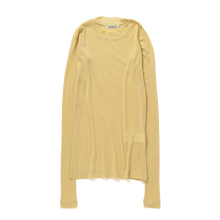 SUPER HIGH GAUGE SHEER RIB L/S TEE Mustard
