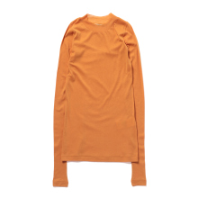 AURALEE / オーラリー | SUPER HIGH GAUGE SHEER RIB L/S TEE (レディース) - Orange
