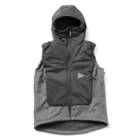 and wander | twill fleece vest - Gray
