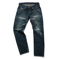 HABANOS | 5P SLIM DENIM PANTS (FULL LENGTH) - Repair Indigo